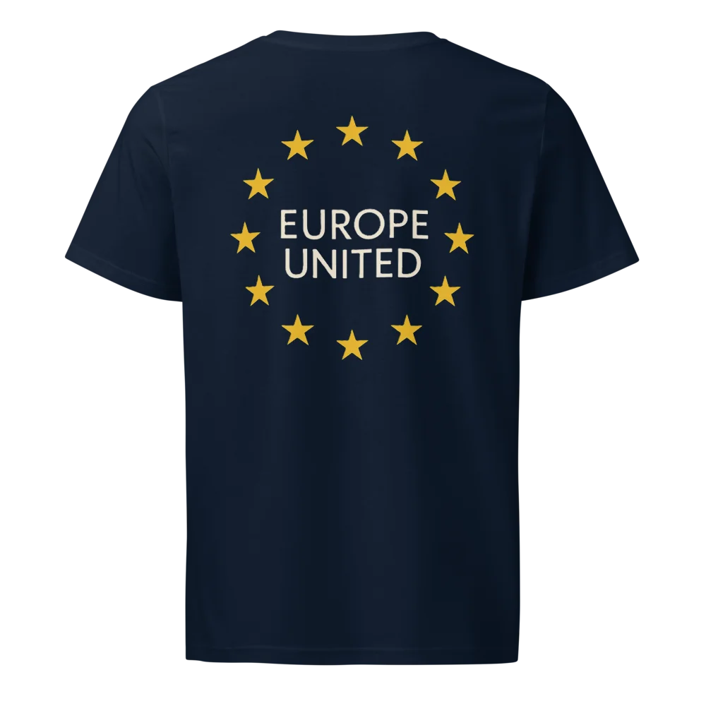 Europe United — navy T-Shirt mit Rückenaufdruck